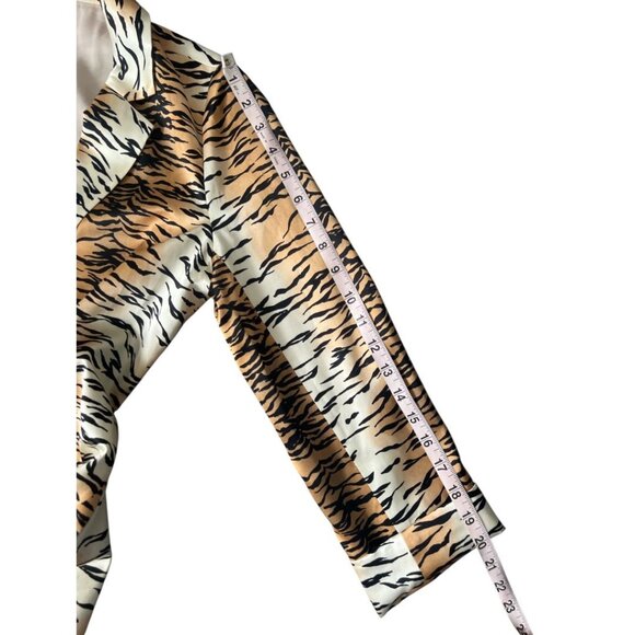 NWOT Cami NYC Owen Animal Print Back Vent Silk-Charmeuse Blazer Jacket Small - Picture 11 of 11